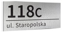 Адресная табличка с номером дома 45х20 см АЛЮМИНИЙ