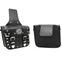 BAGS SIDE LEATHER BAG MOTORCYCLE LEATHER CASE KUFR  photo 11