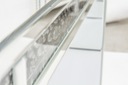 Nowoczesna szklana lustrzana konsola kryształki Wysokość mebla 81 cm