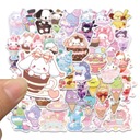 Мультяшная наклейка Sanrio с мороженым, тканевая наклейка на чехол для телефона