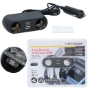 Rozgałęźnik ROZDZIELACZ 2xZAPALNICZKA 2xUSB Dunlop
