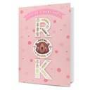 ГОДОВАЯ ОТКРЫТКА ТЕБЕ ОДИН ГОД, МИШКА, РОЗОВАЯ, 19x13см