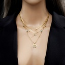 Золотое женское ожерелье знаменитостей в стиле бохо из хирургической стали 316L с позолотой 18 карат