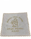 Крестильный платок с вышивкой даты и имени ребенка