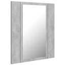 vidaXL Kúpeľňová skrinka so zrkadlom a LED, sivá betónová, 40x12x45 cm Ďalšie informácie so zrkadlom
