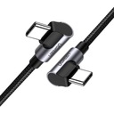Kábel USB-C na USB-C uhlový UGREEN US323, PD, 3A 60W, 2m (čierny) Dĺžka kábla 2 m