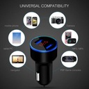 CAR CHARGER 3.1A QUICK CHARGE DUAL USB PORT DIODO LUMINOSO LED DISPLAY CIGARETTE LIGHTER 