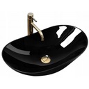 Накладная умывальник Royal Black Shiny 60 см Rea