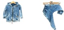 Bluza z dzianiny jeansowej mimi niebieska 140 Marka Inna marka