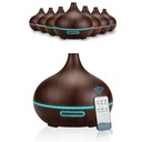 АРОМАТЕРАПЕВТИЧЕСКИЙ МАСЛЯНЫЙ ДИФФУЗОР СВЕТОДИОДНЫЙ УВЛАЖНИТЕЛЬ 550 МЛ+ДИСТАНЦИОННЫЙ ТЕМНО-КОРИЧНЕВЫЙ