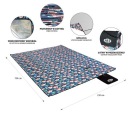 ОДЕЯЛО ДЛЯ ПИКНИКА СИНИЙ ФЛАМИНГО 220x200 PE ALU