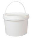 КРУГЛОЕ ПЛАСТИКОВОЕ ВЕДРО С КРЫШКОЙ 20 Л БЕЛАЯ ПИЩЕВАЯ КОММЕРЧЕСКАЯ ТОРГОВЛЯ