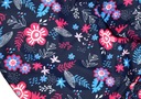 Легкая КУРТКА XU с капюшоном Темно-синяя с яркими цветами Весна — 146/152