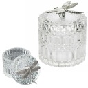 CUKIERNICA KRYSZTAŁOWA SZKLANA cukierniczka pojemnik ważka okrągła
