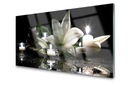 Стеклянная панель Плитка Lily Spa свечи 100х50