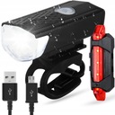 2x ВЕЛОСИПЕДНЫЙ ФОНАР ПЕРЕДНИЙ ЗАДНИЙ СВЕТОДИОДНЫЙ НАБОР USB