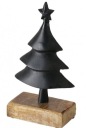 ЧЕРНАЯ МЕТАЛЛИЧЕСКАЯ РОЖДЕСТВЕНСКАЯ ЕЛКА 19 СМ