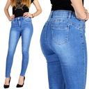 Spodnie Jeansy Wysoki Stan Jeansowe Push-Up Skinny