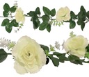 Розы GIRLAND GL4 CREAM - искусственные цветы, подвесной головной убор, украшение ветками