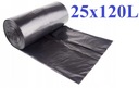 Worki na śmieci LDPE 25 x 120L czarne