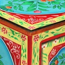 vidaXL Ručne maľovaný nočný stolík, 40x30x50 cm, masívne mangovníkové drevo Výška nábytku 50 cm