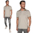 МУЖСКАЯ ФУТБОЛКА ПОЛО В ПОЛОСКУ ХАКИ PX0640 - L