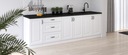Белая кухонная мебель, модульное дно, стойка 260.
