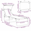 Шезлонги Та Шезлонги Чорний Шезлонг 77 Cm 58 X 188 X