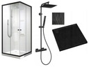 ДУШЕВАЯ КАБИНА 80x80 черная, поддон + термостат
