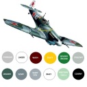 МОДЕЛЬ SPITFIRE LF.IXE ДЛЯ СКЛЕИВАНИЯ + КЛЕЙ + КРАСКИ