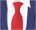ЖАККАРДОВЫЙ мужской галстук 7см в горошек Красный rc55