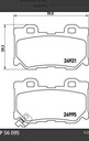 ZAPATAS DE FRENADO INFINITI G 08- PARTE TRASERA 