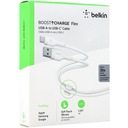 Гибкий кабель Belkin Boost USB-A — USB-C, 1 м, 20 В, с зажимом, силиконовый, белый