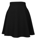 POLSKA CZARNA SPÓDNICA ROZKLOSZOWANA CZARNY 36 S