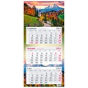 Календарь из трех частей - 2024 - 12 дизайнов