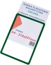 RAMKA PLAKATOWA A4 MAGNETYCZNA ZIELONA + KIESZEŃ ZABEZPIECZAJĄCA PLAKAT