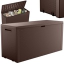 КЕТЕР САДОВЫЙ ЯЩИК НА КОЛЕСАХ СИДЕНЬЕ 280Л КОРИЧНЕВЫЙ РОТИНОВЫЙ БОЛЬШОЙ