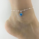 obrączka na nóżkę ptaka Blue Opal Heart obrączka, Kamień Inny kamień