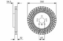 BOSCH DISCOS DE FRENADO 2 PIEZAS PARTE DELANTERA MERCEDES GLE C292 GLE W166 GLS 