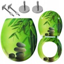 DESKA WC KLOZETOWA SEDESOWA WOLNOOPADAJĄCA ZIELONY BAMBUS KAMIEŃ ESTIVA