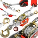 ЛЕБЕДКА РУЧНАЯ ТРОСОВАЯ 4Т 4000кг 2 КРЮКА