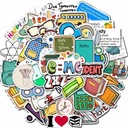 МИКС СТУДЕНЧЕСКИЕ НАКЛЕЙКИ ДЛЯ НОУТБУКА АВТО 50шт ВАРИАНТЫ