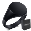 ЧЕРНЫЙ ЭЛЕГАНТНЫЙ КРУГЛЫЙ СТАЛЬ 316L СИГНАЛ R.15