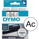 ЛЕНТА 9 ММ 7 М БЕЛАЯ ЧЕРНАЯ ПЕЧАТЬ S0720680 DYMO
