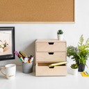 Мини-деревянный комод, органайзер для стола, мелкие предметы, ручки, 3 ящика.