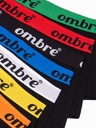 Pánske boxerky bavlna s kontrastnou gumou 7-pack čierne V1 OM-UNBO-0100 L Počet kusov v ponuke 7 szt.