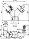 Dvojité koleno práčky a sušičky G1&quot;/8–23 s ventilom ALCAdrain P149Z EAN (GTIN) 8595580547646
