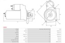 AS-PL ARRANCADOR 12V CS 581 CITROEN AX BERLINGO C2 C3 SAXO XSARA 