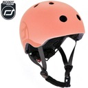 SCOOTANDRIDE Peach ZESTAW HULAJNOGA Jeździk 2w1 + KASK z LED S - M 2+ Kolor pomarańczowy