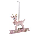 ПОДВЕСНОЙ ОРНАМЕНТ, КУЛОН BAMBLE, Розовый Олень 24ч.